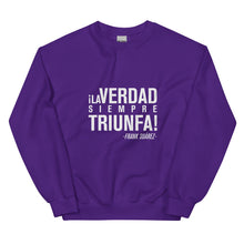 Cargar imagen en el visor de la galería, MetabolismoTV Morado / S Sudadera Unisex - ¡La verdad siempre triunfa! - Frank Suárez - Frente