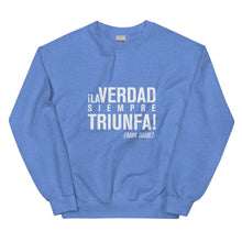 Cargar imagen en el visor de la galería, MetabolismoTV Heather Deep Royal / S Sudadera Unisex - ¡La verdad siempre triunfa! - Frank Suárez - Frente
