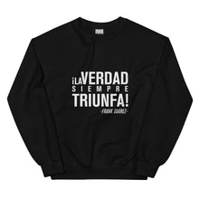 Cargar imagen en el visor de la galería, MetabolismoTV Negro / S Sudadera Unisex - ¡La verdad siempre triunfa! - Frank Suárez - Frente
